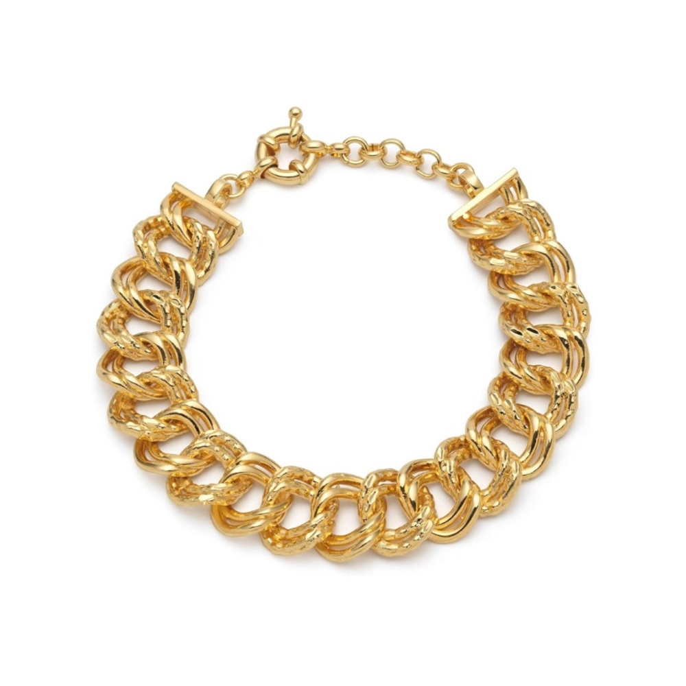 NWT Endlessly Collection Istanbul Thick Gold Plated Link Chain Bracelet